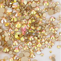 Strasuri din cristale pentru make-up, model Gold SM008 Gold Red Reflex